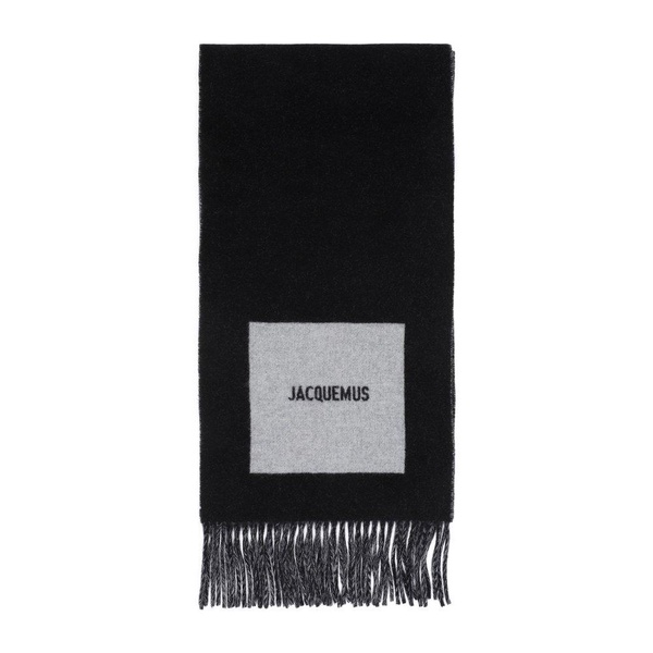 Jacquemus L'Echarpe Rond Carre Fringed Edge Scarf