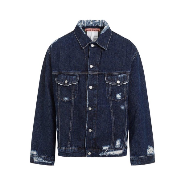 Acne Studios Relaxed Fit Distressed Denim Jacket