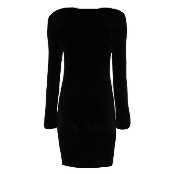 Alexander Wang Logo Embroidered Long-Sleeved Dress