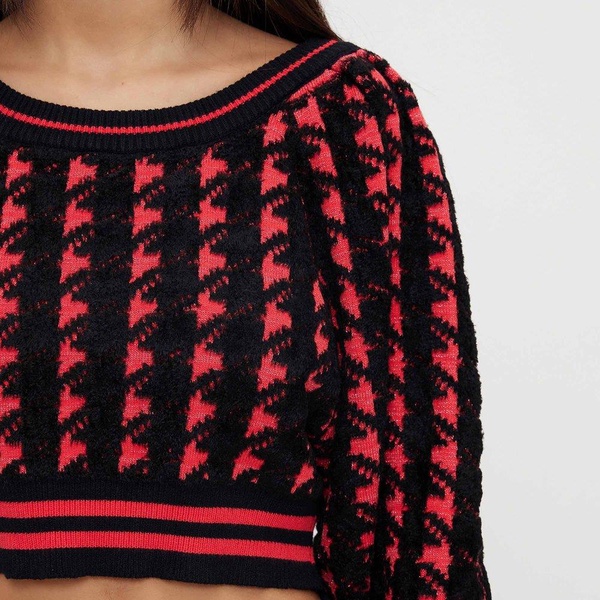 Marco Bologna Pattern Knit Cropped Jumper