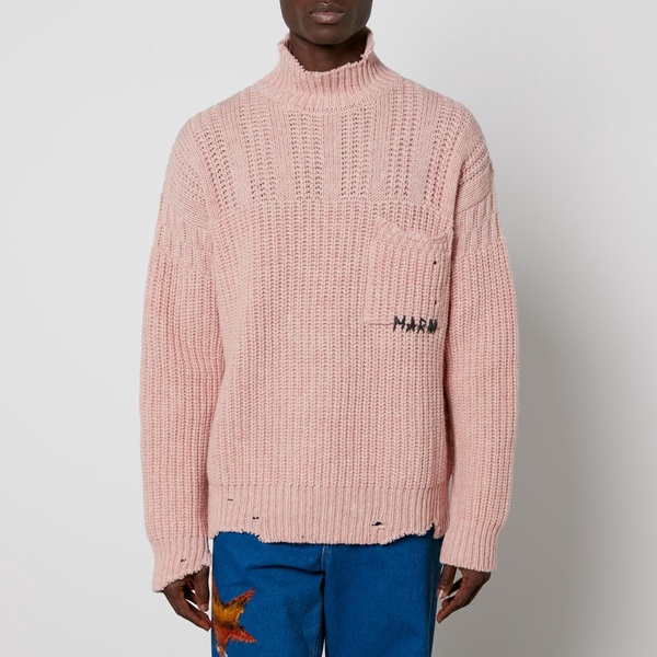 Marni Turtleneck Raw Edge Wool Jumper - IT 46/S