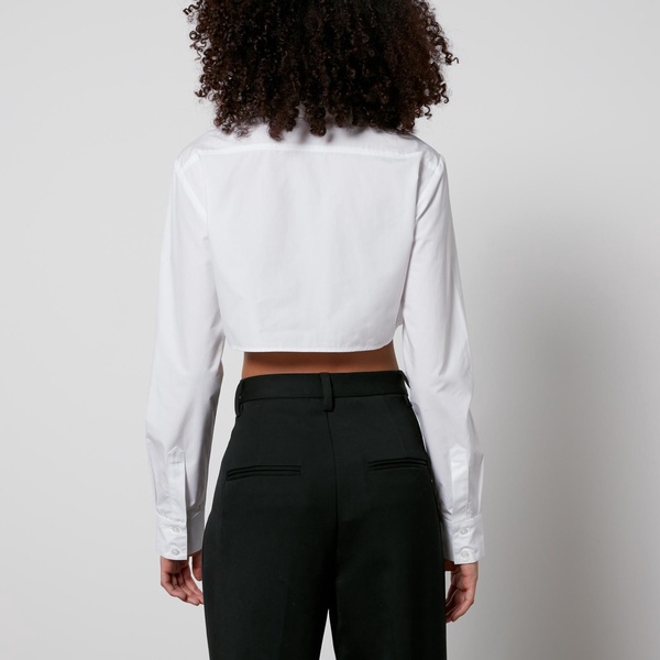 Coperni Cropped Cotton-Poplin Shirt - FR 38/UK 10