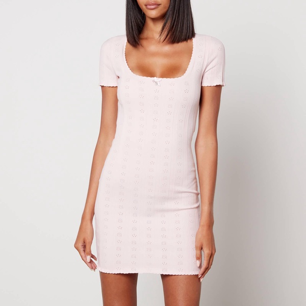 Alexander Wang Pointelle-Knit Mini Dress - XS