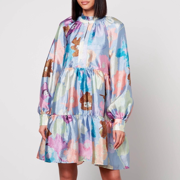 Stine Goya Jasmine Printed Satin Mini Dress - XS