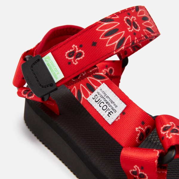 Suicoke Women's Depa-Cab-Pt02 Paisley-Print Webbing Sandals - UK 3