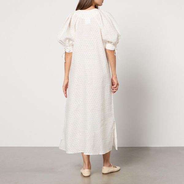 Sleeper Garden Linen Midi Dress - L