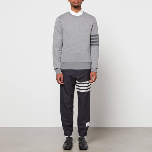 Thom Browne Men's Tonal 4-Bar Loopback Sweatshirt - Medium Grey - 2/M