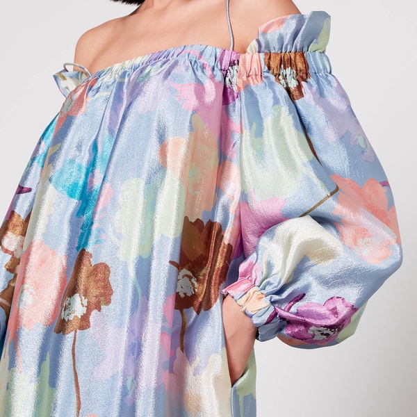 Stine Goya Floral-Print Satin Dress - XS