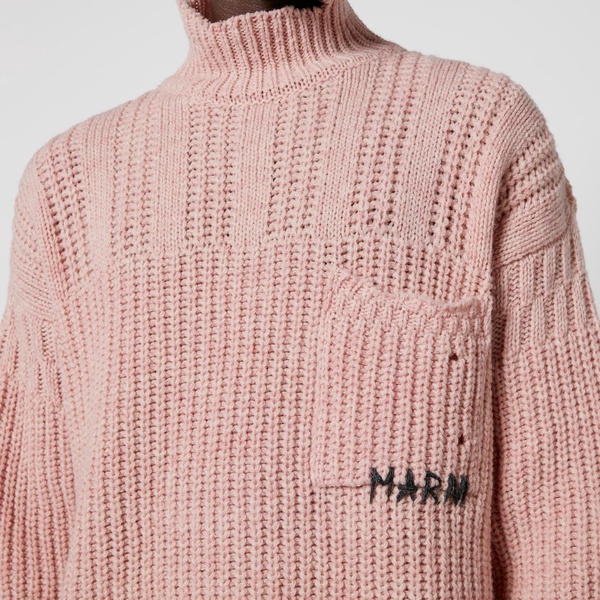 Marni Turtleneck Raw Edge Wool Jumper - IT 46/S