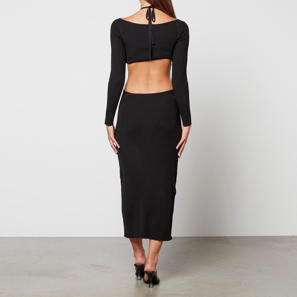 Cult Gaia Enzo Ribbed-Knit Maxi Dress - XS