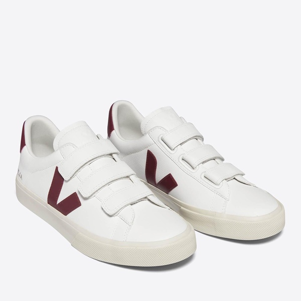 Veja Women's Recife Chrome Free Leather Velcro Trainers - UK 2