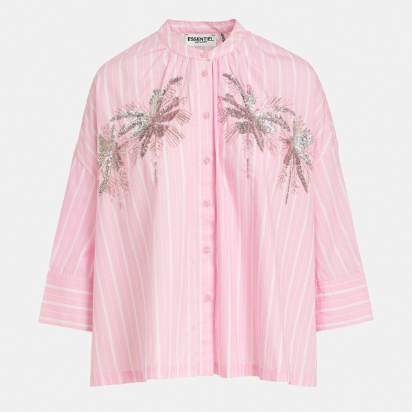 Essentiel Antwerp Fergana Embellished Cotton-Poplin Shirt - XS