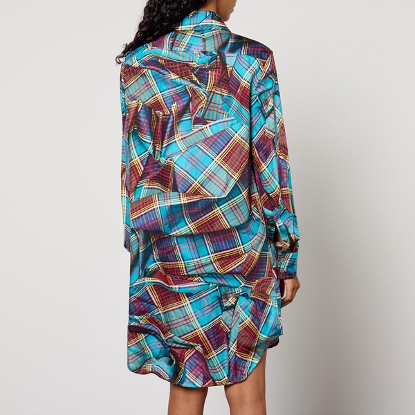 Vivienne Westwood Heart Tartan Woven Shirt Dress - IT 40/UK 8