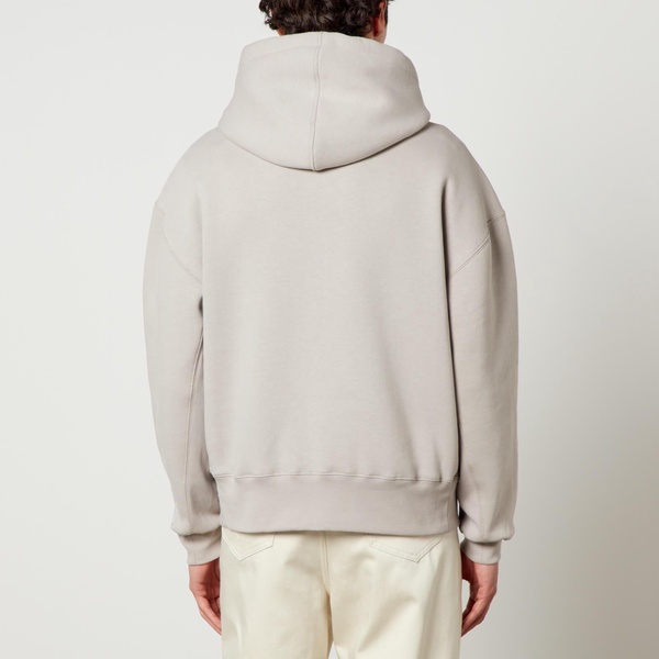 AMI Tonal Logo Cotton-Blend Hoodie - M