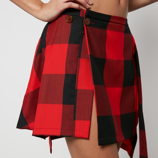 Vivienne Westwood Meghan Checked Wool Mini Skirt - IT 40/UK 8