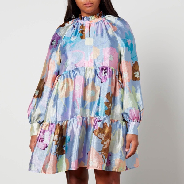 Stine Goya Jasmine Printed Satin Mini Dress - XS