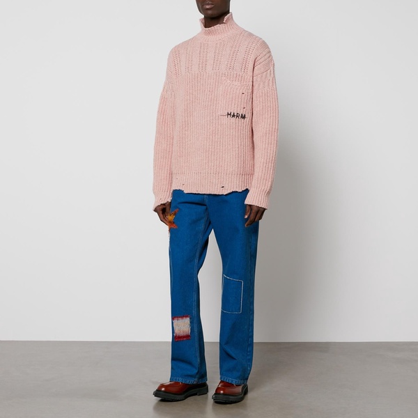 Marni Turtleneck Raw Edge Wool Jumper - IT 46/S