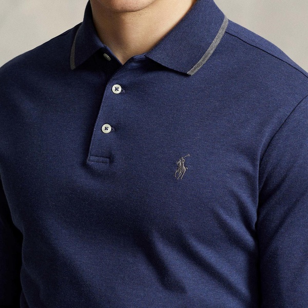 Polo Ralph Lauren Cotton-Jersey Long Sleeved Polo Shirt - S