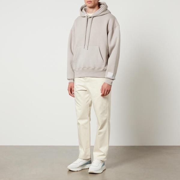 AMI Tonal Logo Cotton-Blend Hoodie - M