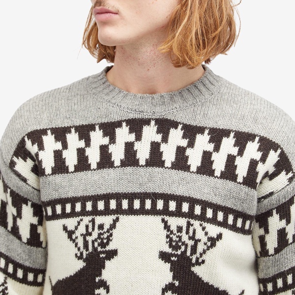 BEAMS Winter Pattern Crew Jumper