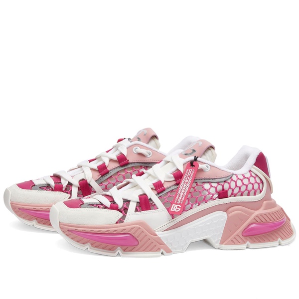 Sneakers in a mix of white and pink materials