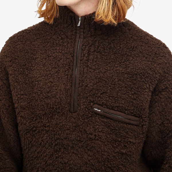 Auralee Merino Wool Boa Quarter Zip