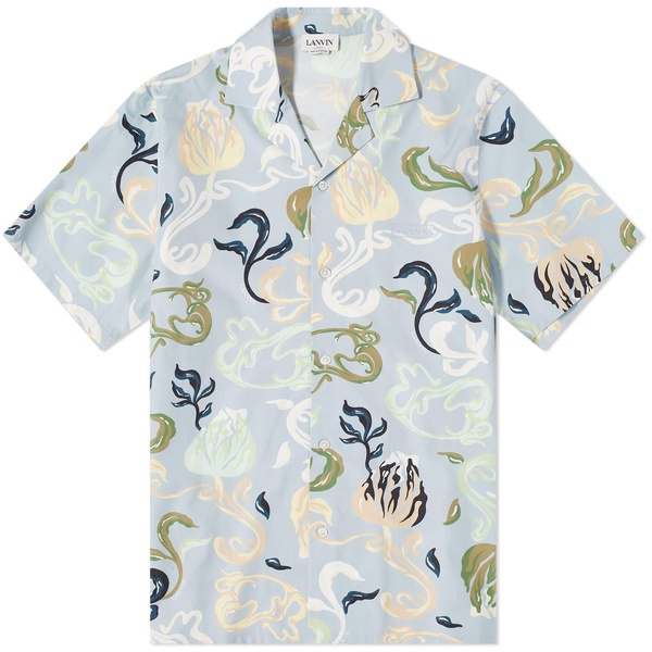 Lanvin Short Sleeve Patch Vacation Shirt