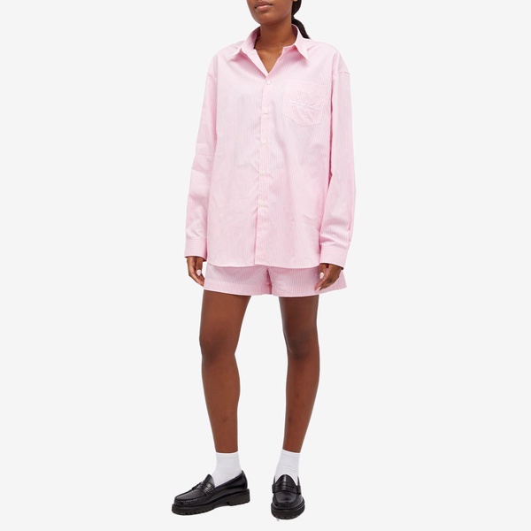 Sporty & Rich Hotel du Cap Cursive Oversized Shirt