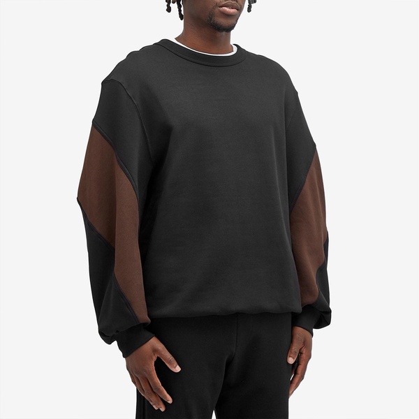 Dries Van Noten Handy Panel Sleeve Crew Sweatshirt