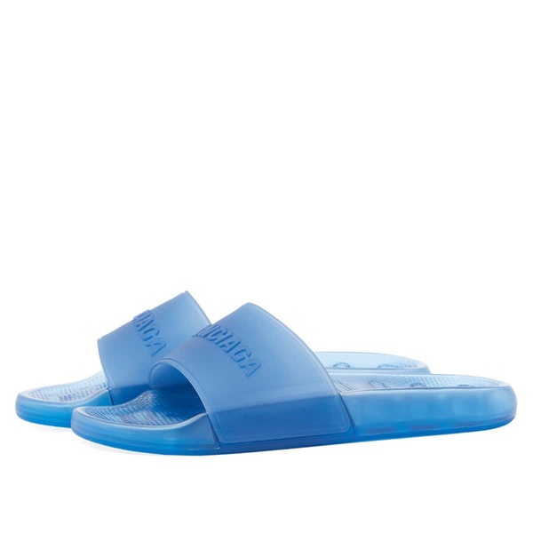 Men's Pool Transparent Slide Sandal  in Blue