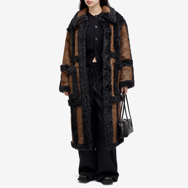 Stand Studio Long Faux Fur Coat