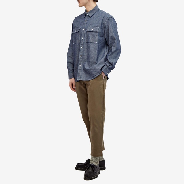 FrizmWORKS Cigarette Pocket Chambray Shirt