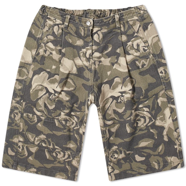 OPEN YY Camo Cargo Midi Shorts