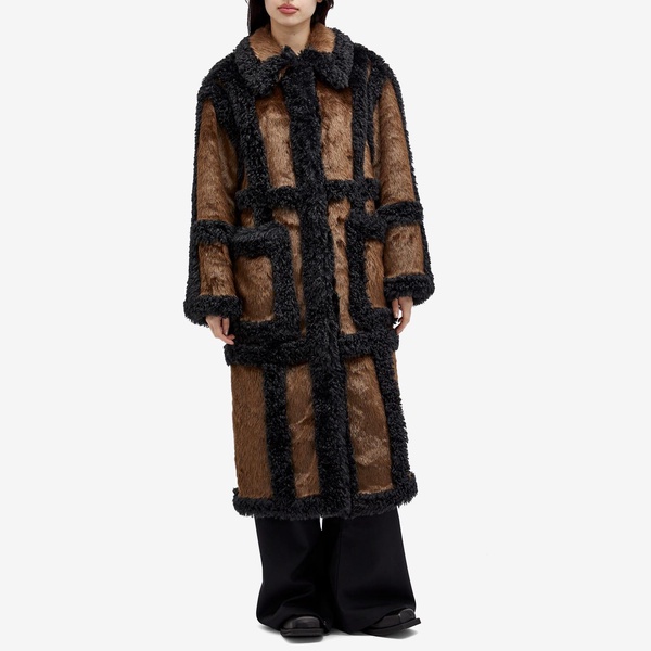 Stand Studio Long Faux Fur Coat