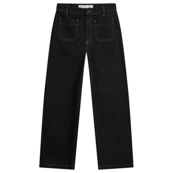 Nudie Jeans Co Holly Western Black Denim Pants