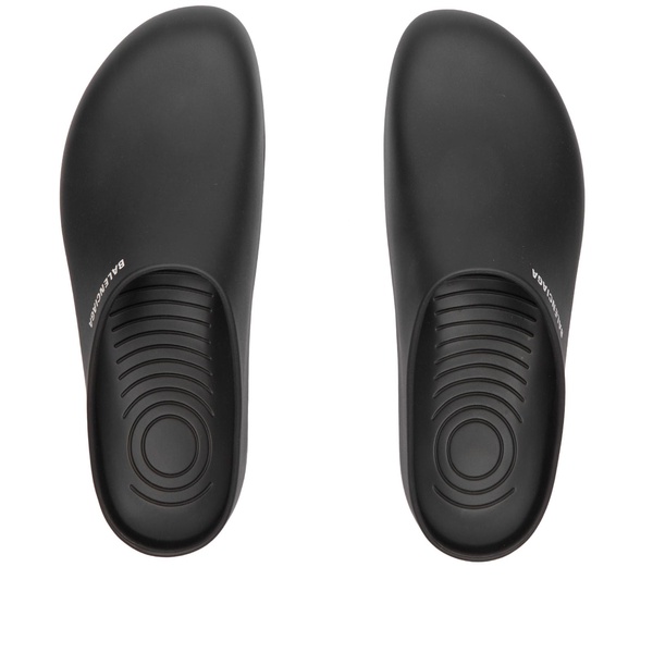 Pool Closed Slide Slipper-mule In Black Polyuretan