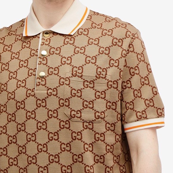 Logo-Jacquard Silk and Cotton-Blend Polo Shirt