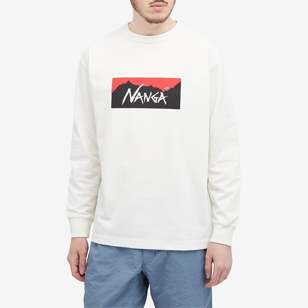 Nanga Long Sleeve Eco Hybrid Box Logo T-Shirt