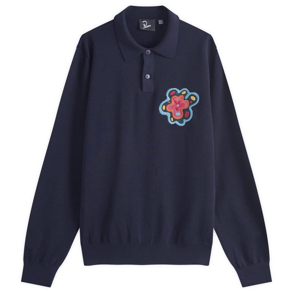 By Parra Flower Blob Knitted Polo Shirt