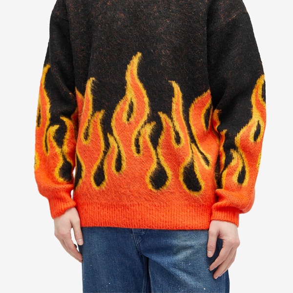 BEAMS Fire Shaggy Crew Jumper