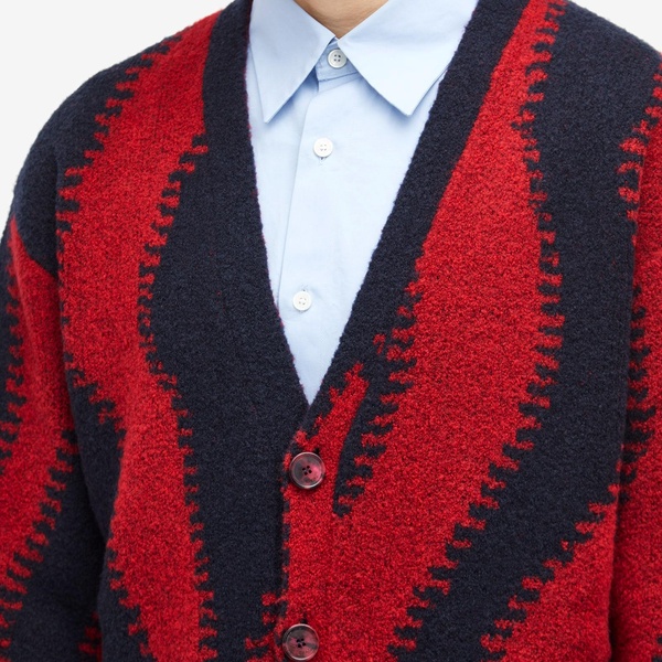 Jacquard-Knit Wool-Blend Cardigan