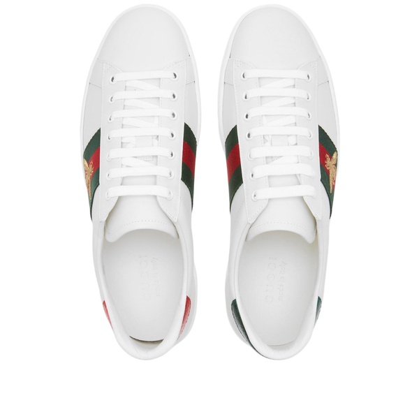 GUCCI White Multicolor Leather Sneakers for Men