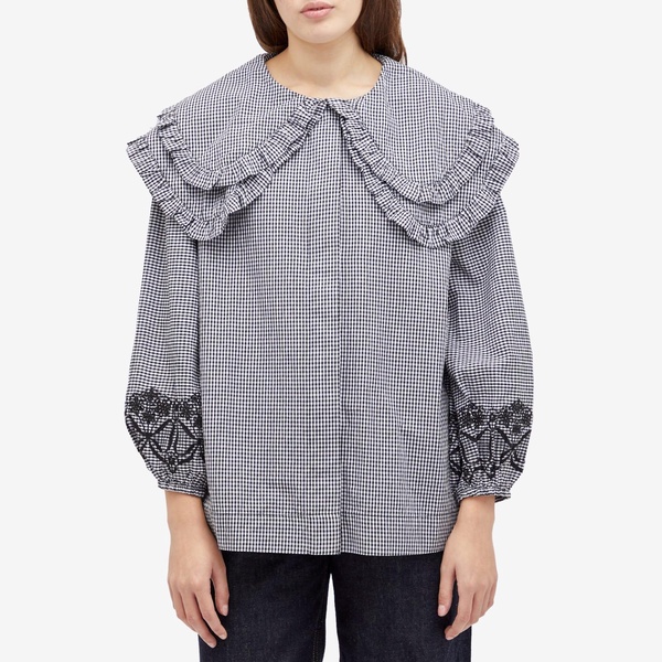 Damson Madder Lois Double Collar Blouse