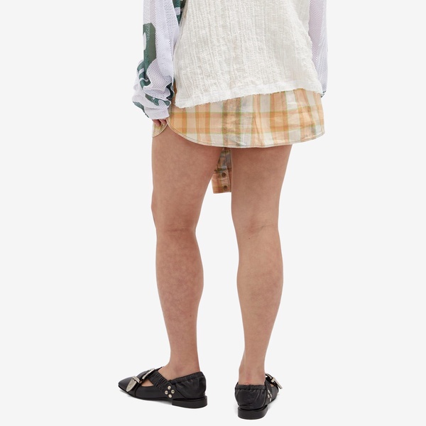 OPEN YY Faded Check Shirt Skirt