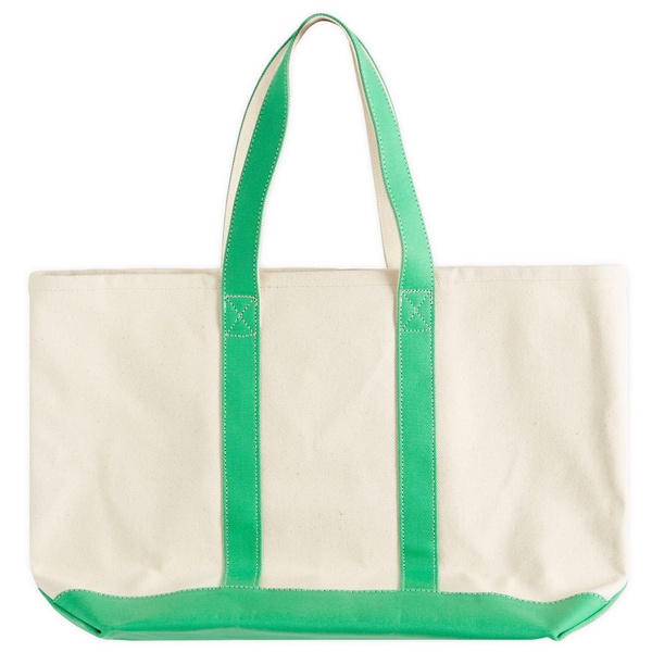 Sporty & Rich Crown Logo Two Tone Tote Bag