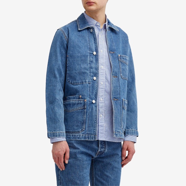 Drake's Selvedge Denim Chore Jacket