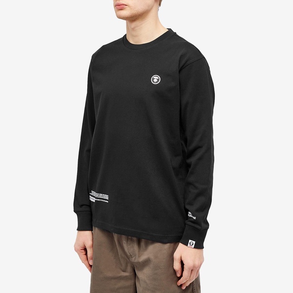 AAPE Now Silicon Badge Long Sleeve T-Shirt