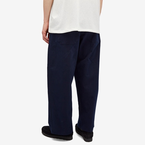 Studio Nicholson Sorte Deep Pleat Volume Twill Pant