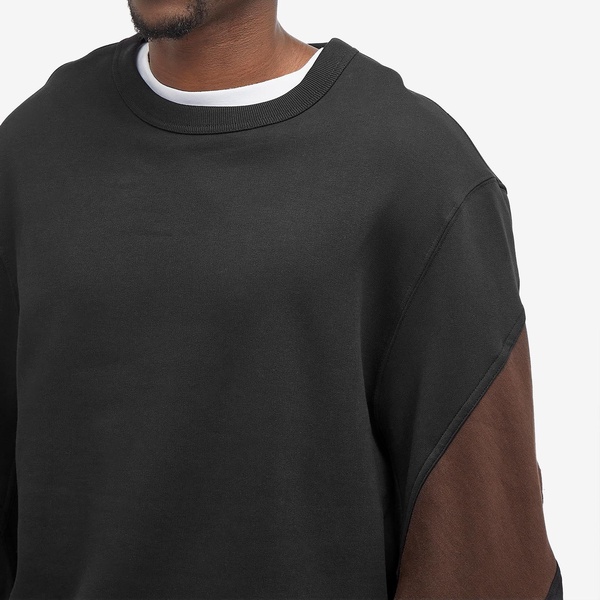 Dries Van Noten Handy Panel Sleeve Crew Sweatshirt