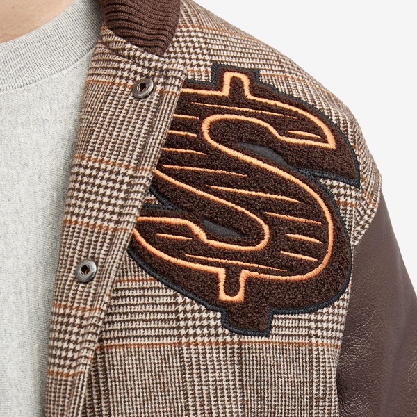 Billionaire Boys Club Leather Sleeve Varsity Jacket